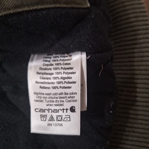 Carhartt Children's Olive Green Hooded Coat, Sz XXS (4-5) - Picture 7 of 8